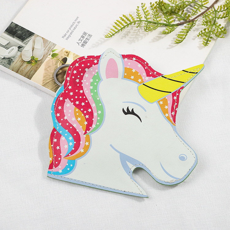 Hot-selling new children's cartoon two-piece material coin purse, printed PU leather coin key small bag manufacturer wholesale Specification image