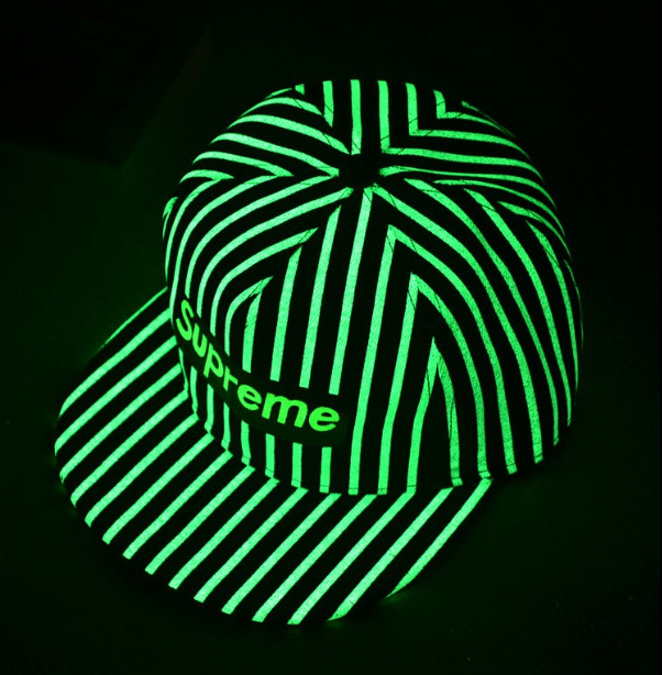 Full-piece LED light shining effect, baseball cap, big head cap, custom light cap details Picture