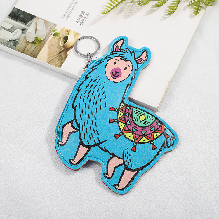 Hot-selling new children's cartoon two-piece material coin purse, printed PU leather coin key small bag manufacturer wholesale details Picture