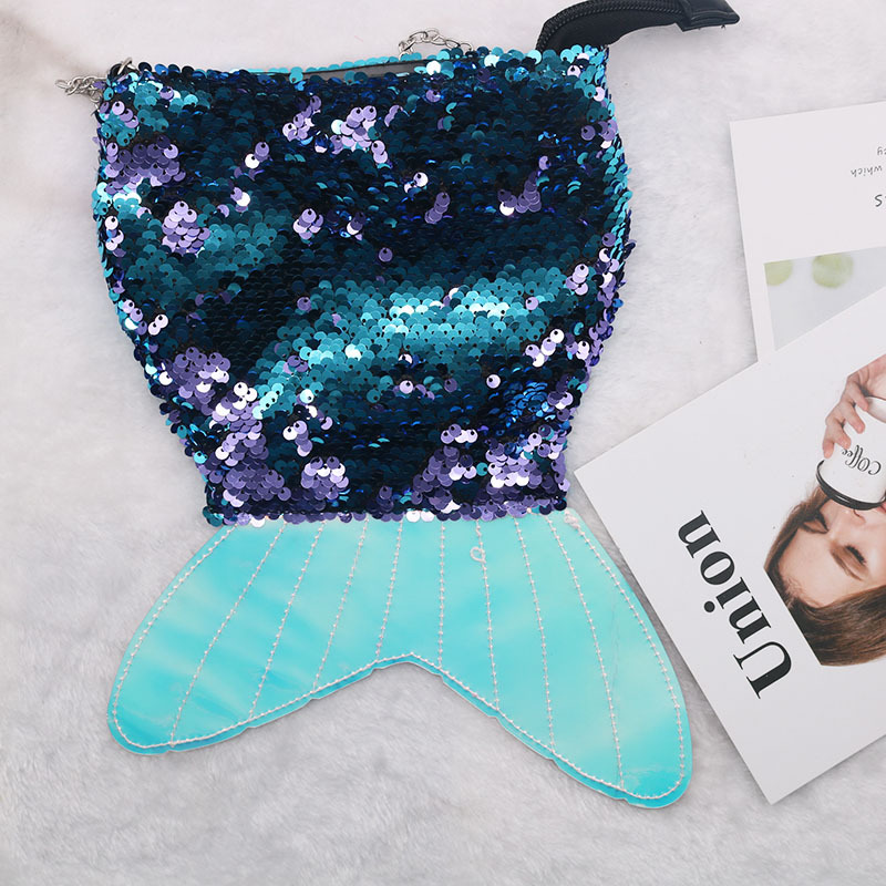 Highly recommended! Mermaid sequined European and American style storage bags, waist bags, crossbody bags, multi-functional manufacturer wholesale details Picture