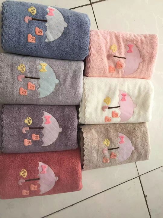 Polyester brocade coral plush high density coral plush towel, dry hair towel thumbnail