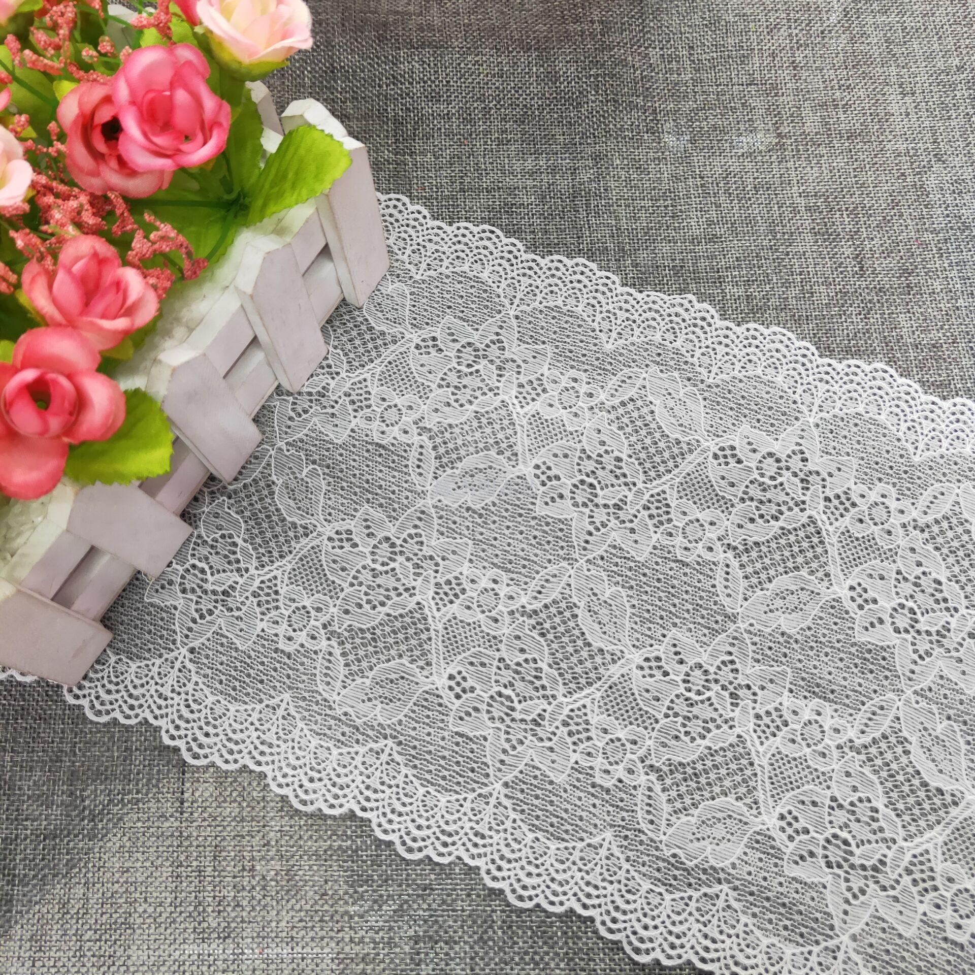 Factory direct sales of elastic lace trim clothing and scarf accessories, 18 cm Specification image