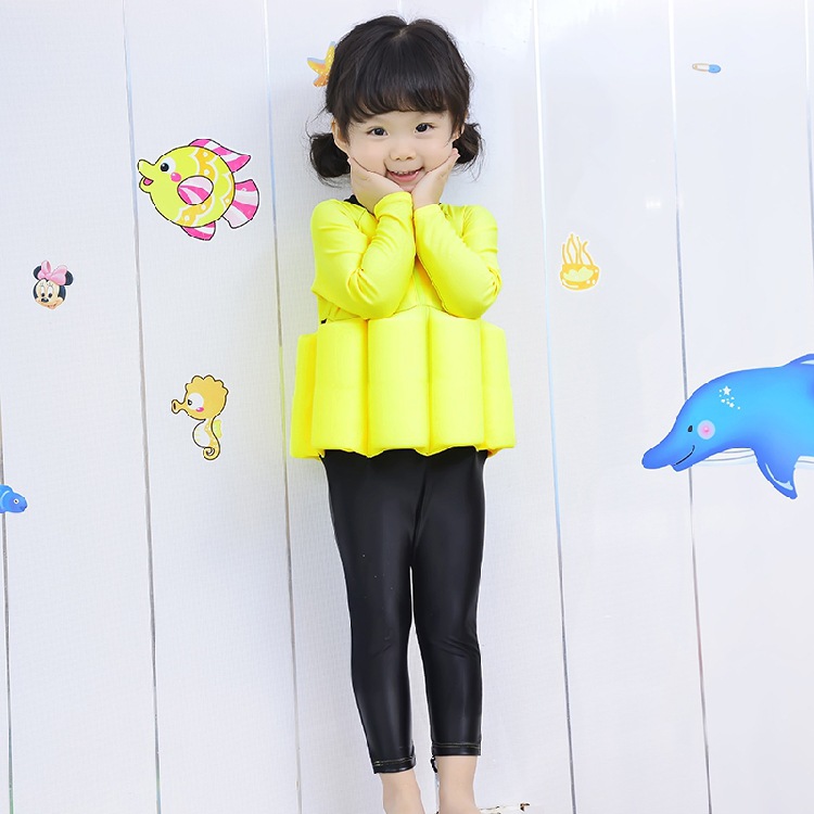 New baby buoyancy swimsuit one piece long sleeves long pants warm swimsuit baby swimsuit full figure