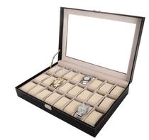 Watch box 24-bit watch box Black PU leather box