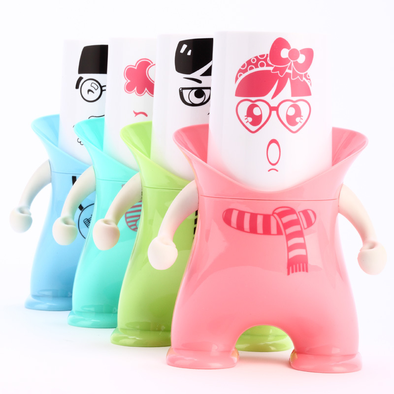 Happy Guardian Wash Set Creative toothbrush holder + dustproof mouthwash cup + changeable shape thumbnail
