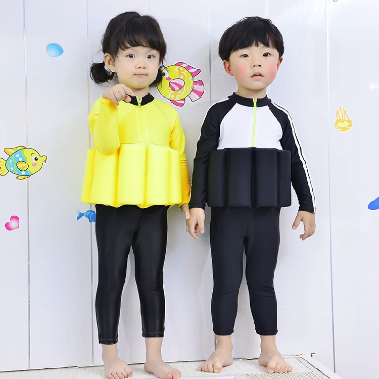 New baby buoyancy swimsuit one piece long sleeves long pants warm swimsuit baby swimsuit Specification drawing