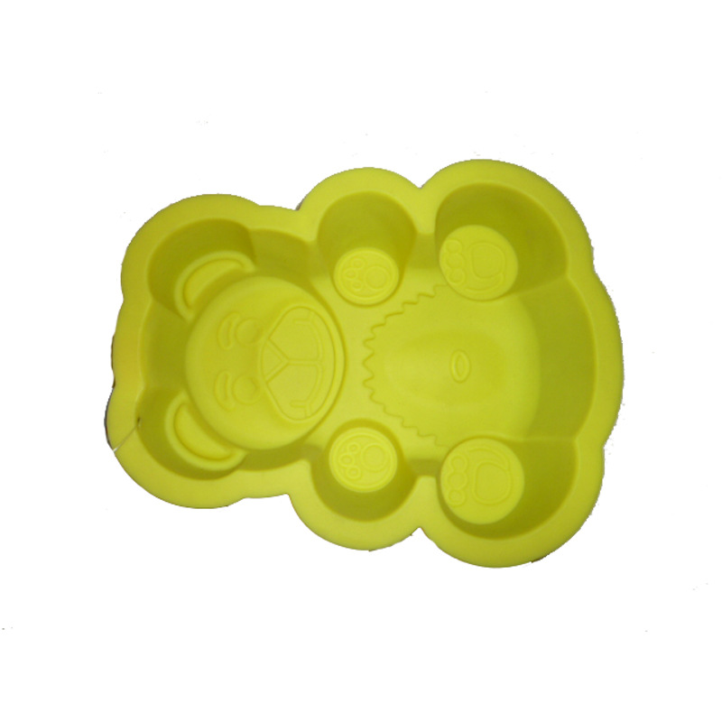 Small cartoon bear silicone cake mold, animal-shaped silicone baking tray, bread baking tray, DIY baking tools