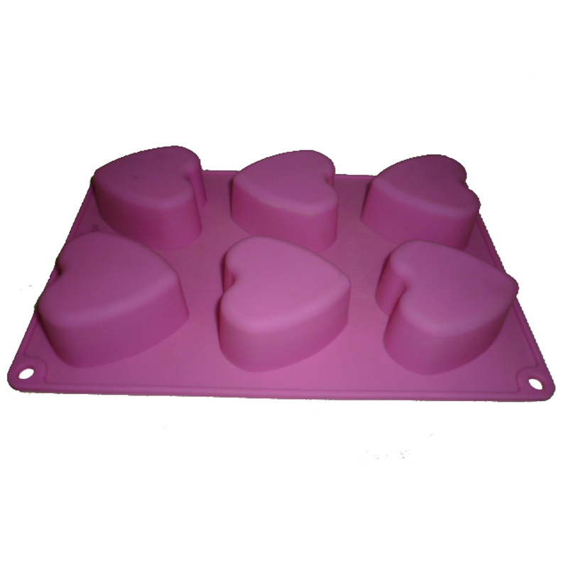 Heart-shaped silicone cake molds in stock, high-temperature resistant DIY baking molds, cake molds, baking tools Specification image