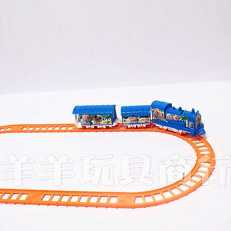 抖音海草猪托马斯小火车套装玩具 轨道车电动玩具火车玩具礼品产品图