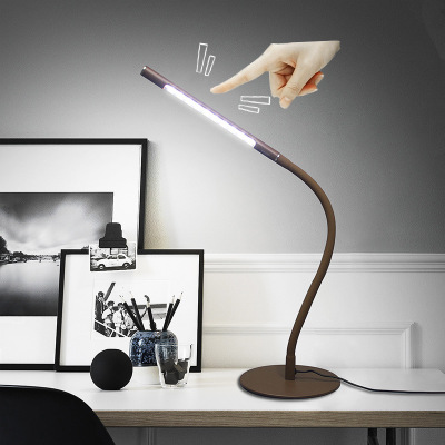 Silicone touch table lamp with metal hose package 4.5W bright LED metal eye protection learning table lamp