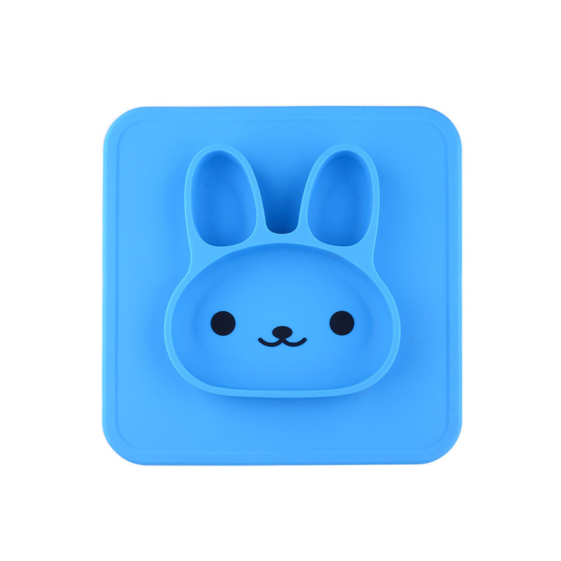 萌兔儿童硅胶餐盘餐具食品级硅胶安全环保细节图