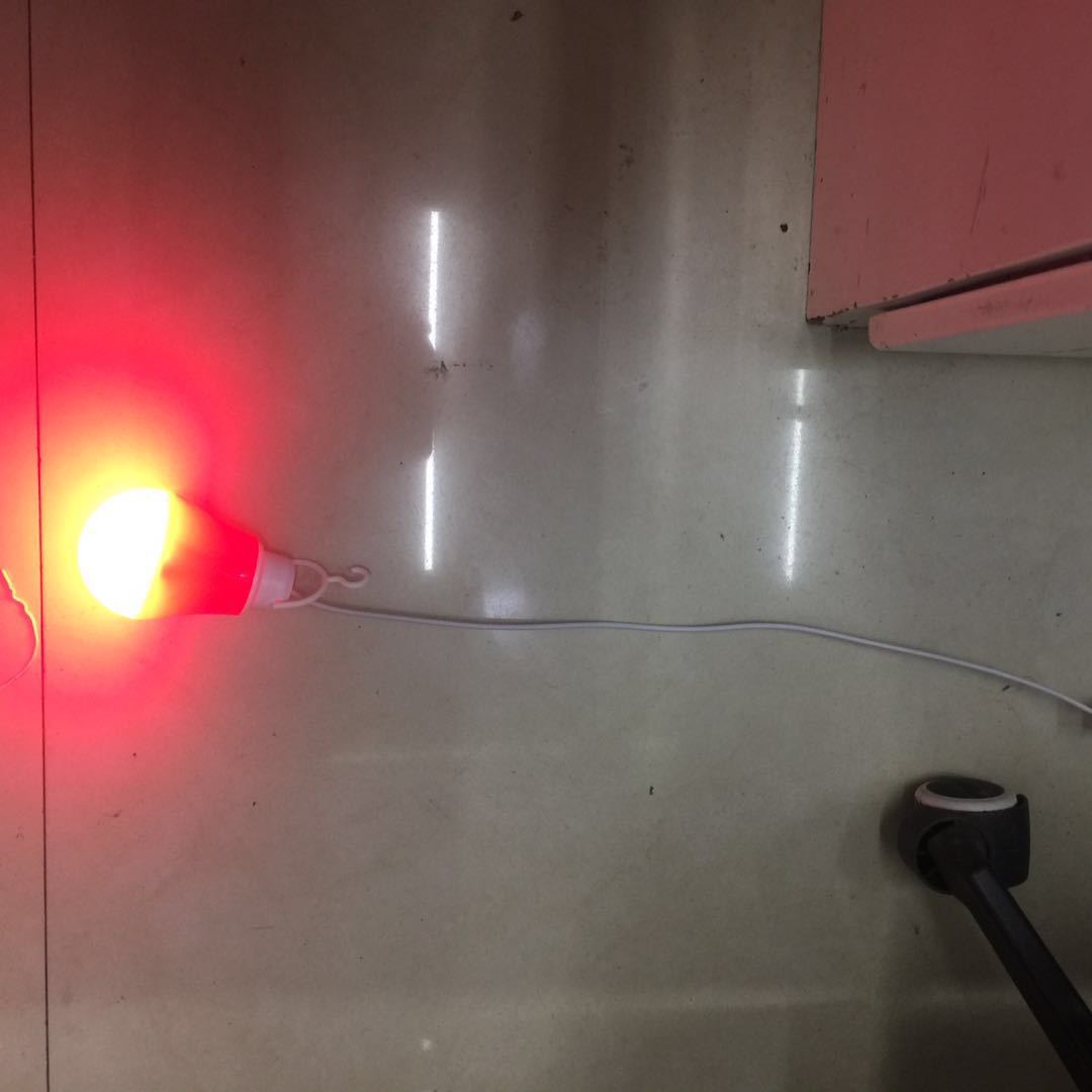 Lantern bulb red lantern built-in fittings color bulb red color temperature 3W5W with hook extension cord Application Scenario