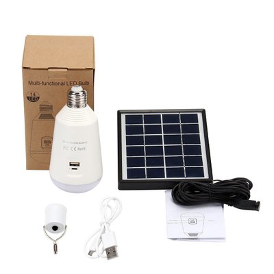 Solar energy emergency bulb combination set 7W intelligent mobile emergency charging bulb integrated