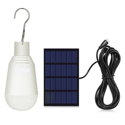 Solar panel charging emergency bulb lamp, integrated solar lamp, temporary emergency light full figure