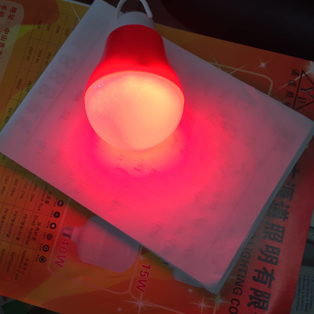 Lantern bulb red lantern built-in fittings color bulb red color temperature 3W5W with hook extension cord details Picture
