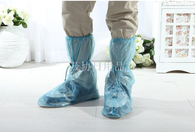非一次性高筒防雨防水鞋套旅游雨鞋批发男女款防滑雨鞋套产品图