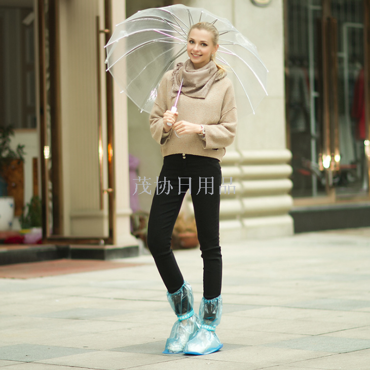 非一次性高筒防雨防水鞋套旅游雨鞋批发男女款防滑雨鞋套