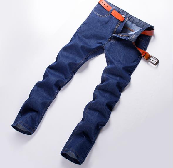 2018 Autumn and winter versatile men's jeans, simple and fashionable embroidered jeans factory direct sales Specification image
