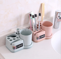 New bathroom mouthwash cup set Toothbrush holder for three families couple toothbrush toothpaste wash combination