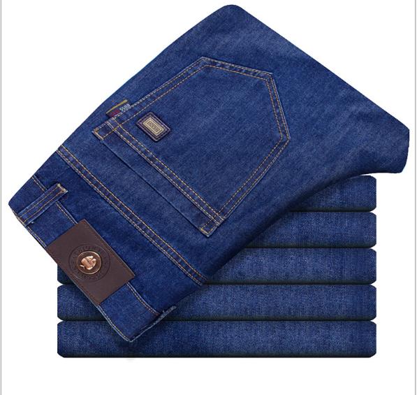 2018 Autumn and winter versatile men's jeans, simple and fashionable embroidered jeans factory direct sales details Picture