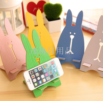 Card small rabbit mobile phone seat desktop mobile phone box cartoon lazy mobile phone seat