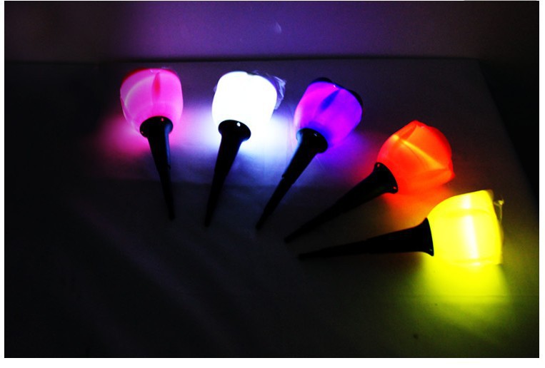 Solar-charged Photosensitive smart garden lawn lamp tulip rose lamp
