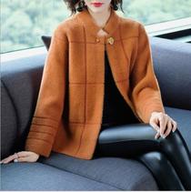 Imitation mink velvet coat women's short Korean version thickened cardigan sweater coat in stock