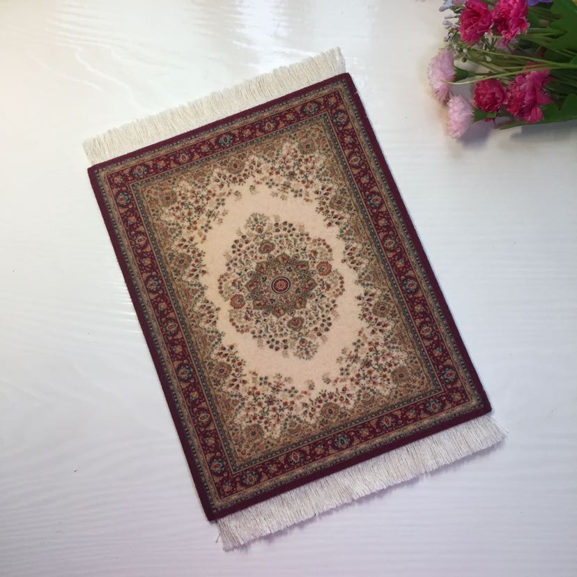 斯科直销创意波斯鼠标垫 地毯鼠标垫 流苏鼠标垫 方形地毯鼠标垫 