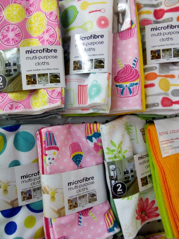 超细纤维印花素色条2Pcs抹布