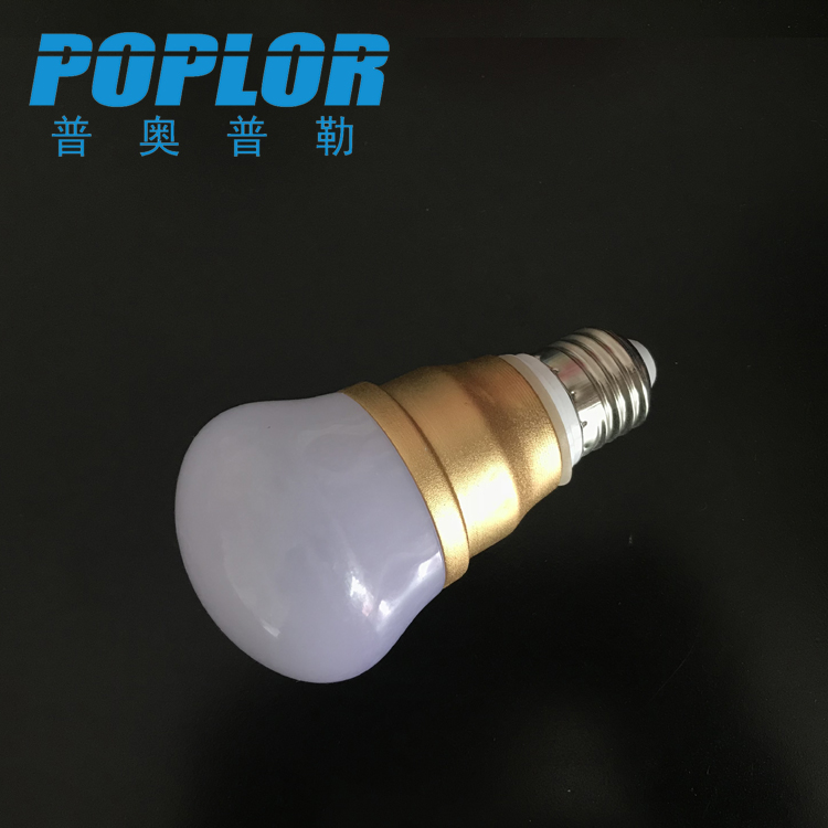 LED土豪金葫芦娃球泡灯 5W全封闭三防灯 恒流高富帅铝灯泡细节图
