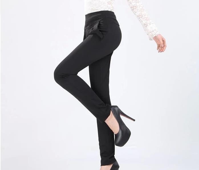 Harun pants, casual pants, spring style Korean trendy long pants, small feet, high waist, plus-size women's wear, slimming, slimming women details Picture