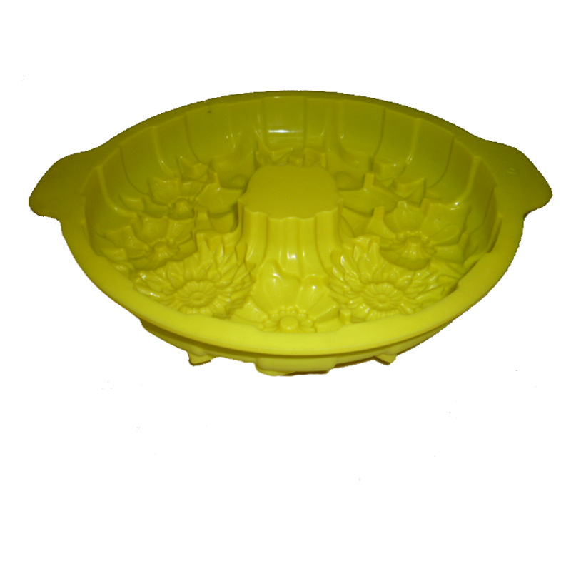 Single-hole large round bow patterned cake mold DIY baking silicone pudding mold details Picture