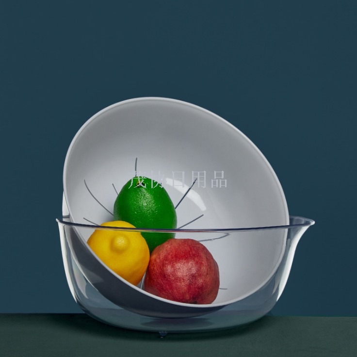 Household double wash basket thick plastic wash basket fruit basket kitchen wash basin rice shaper