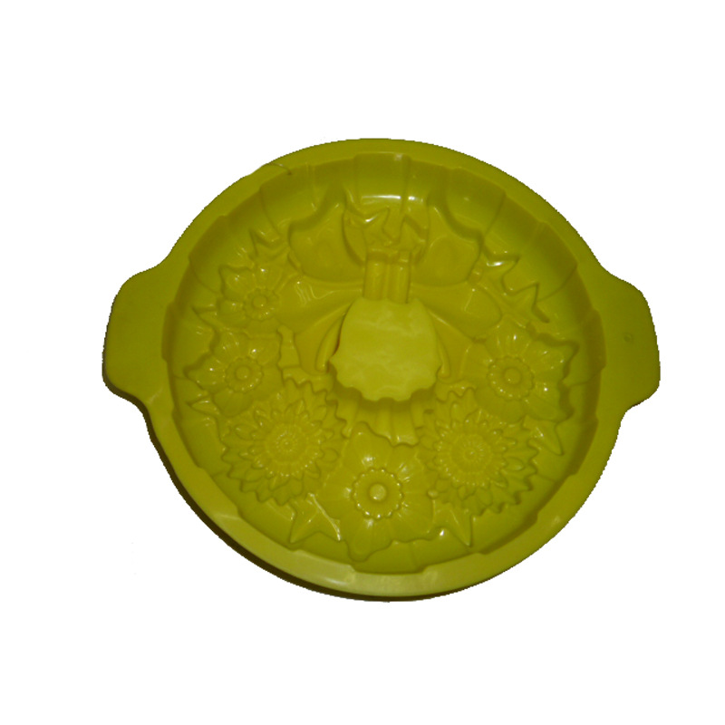 Single-hole large round bow patterned cake mold DIY baking silicone pudding mold