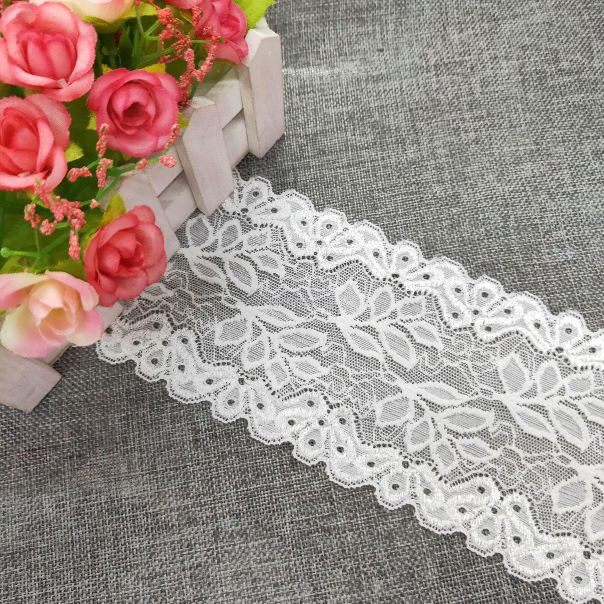New lace lace 10cm elastic lace leaf flower bra inner dress lace Specification image