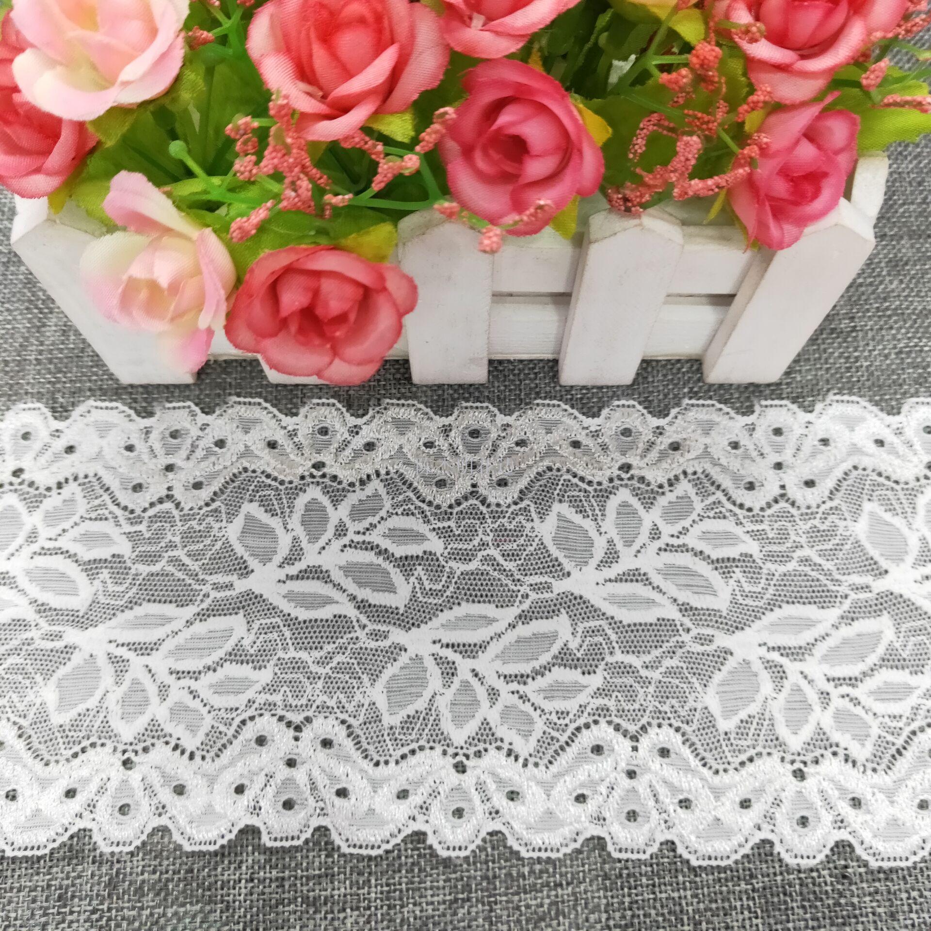 New lace lace 10cm elastic lace leaf flower bra inner dress lace details Picture