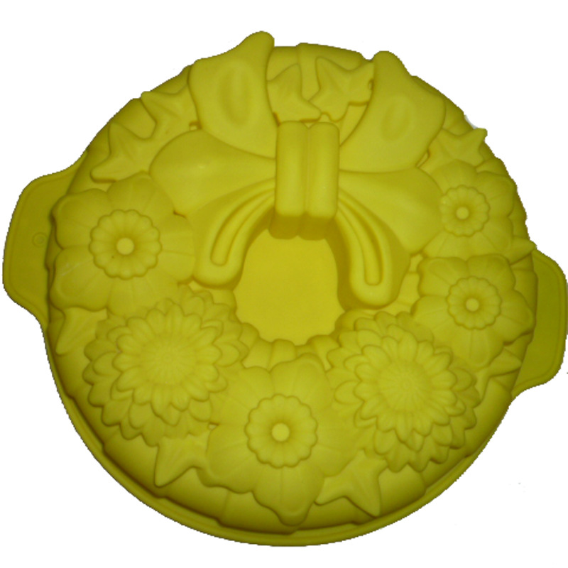 Single-hole large round bow patterned cake mold DIY baking silicone pudding mold Application Scenario