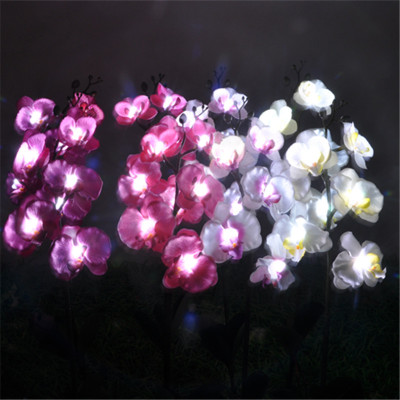 Solar energy 8 bundles of 5Tou phalaenopsis outdoor lights garden decorative lawn lights simulation lanterns