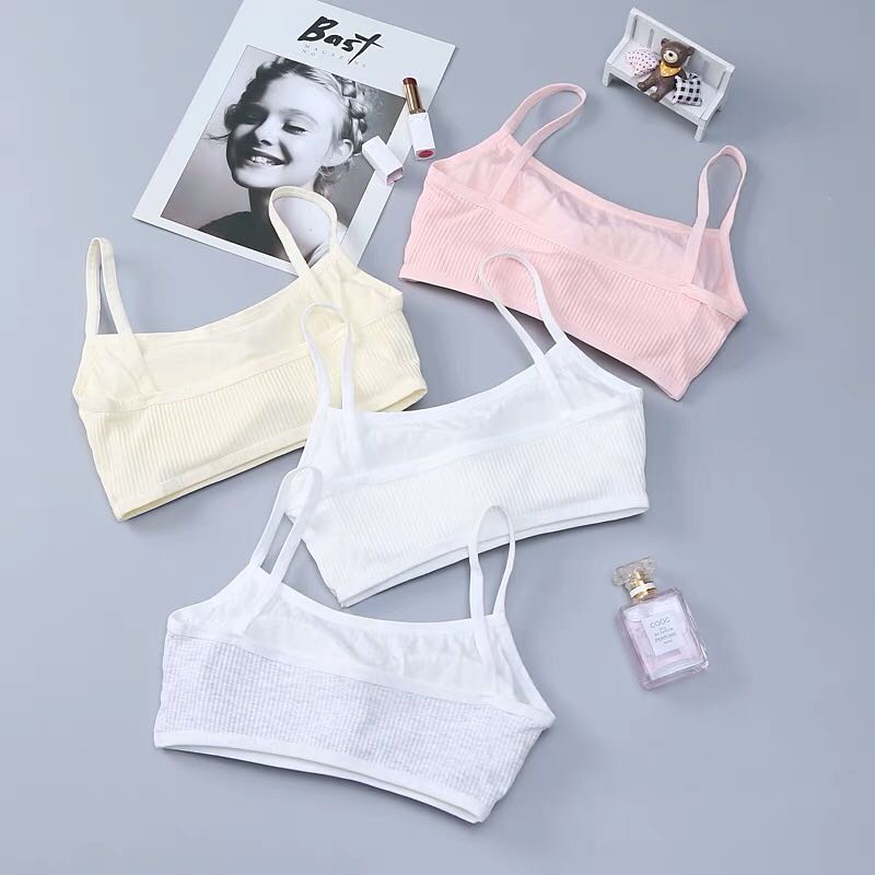 Ika Sherman Threaded Cotton Student Vest For Girls Bra details Picture