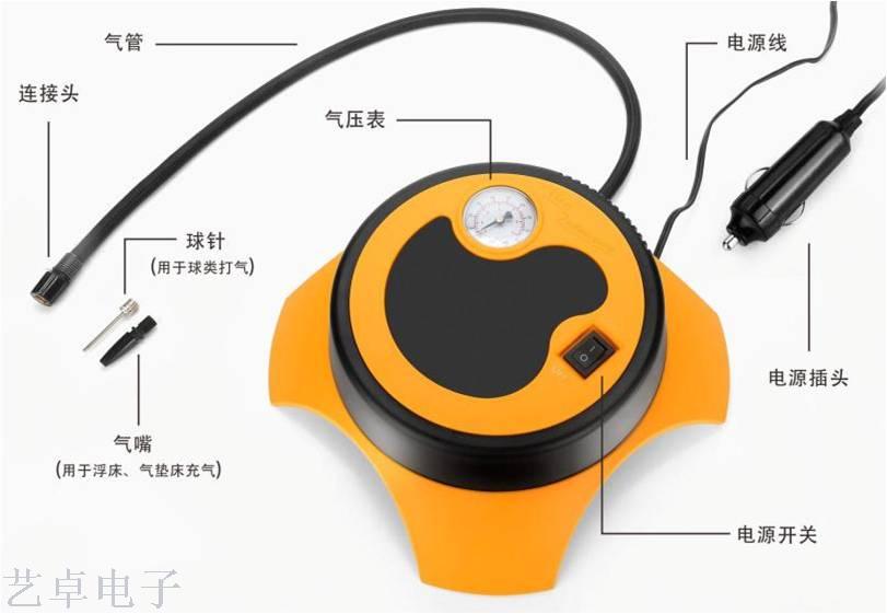 车载充气泵实物图