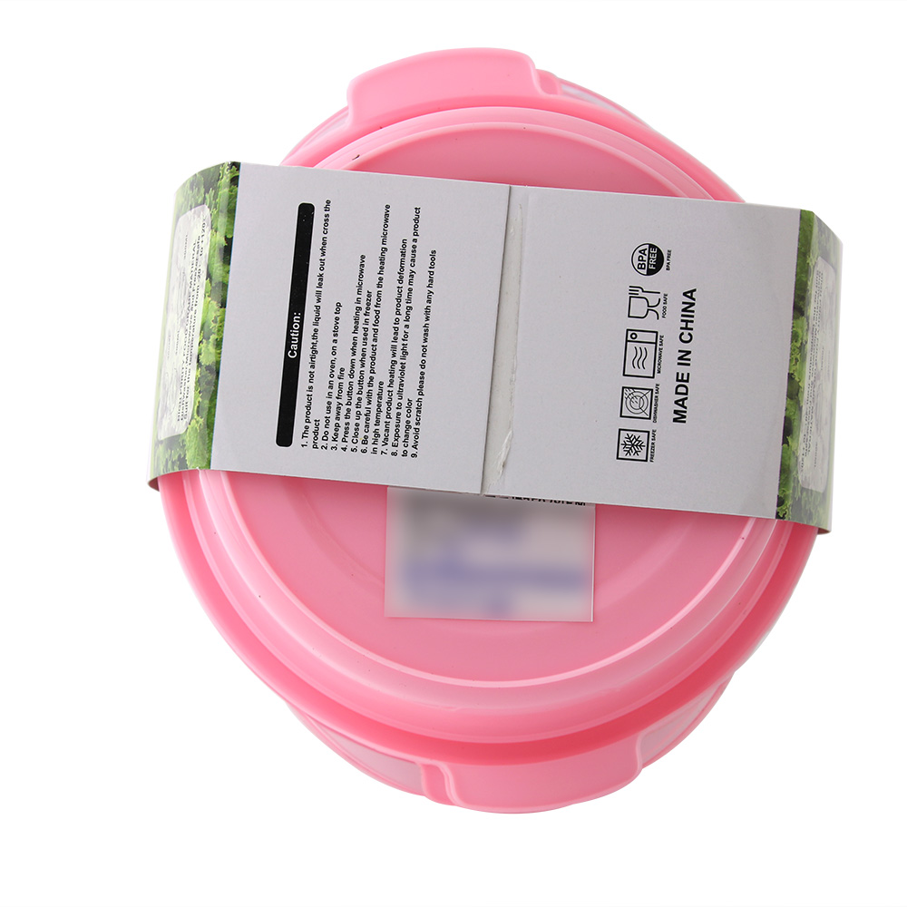 Oval plastic food storage box, sealed box, lunch box, plastic box, three-piece set KS-1320-141 Specification drawing