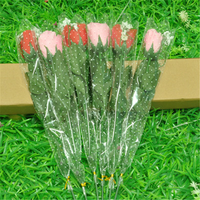 LED仿真花单枝手持玫蕾花灯装饰品细节图