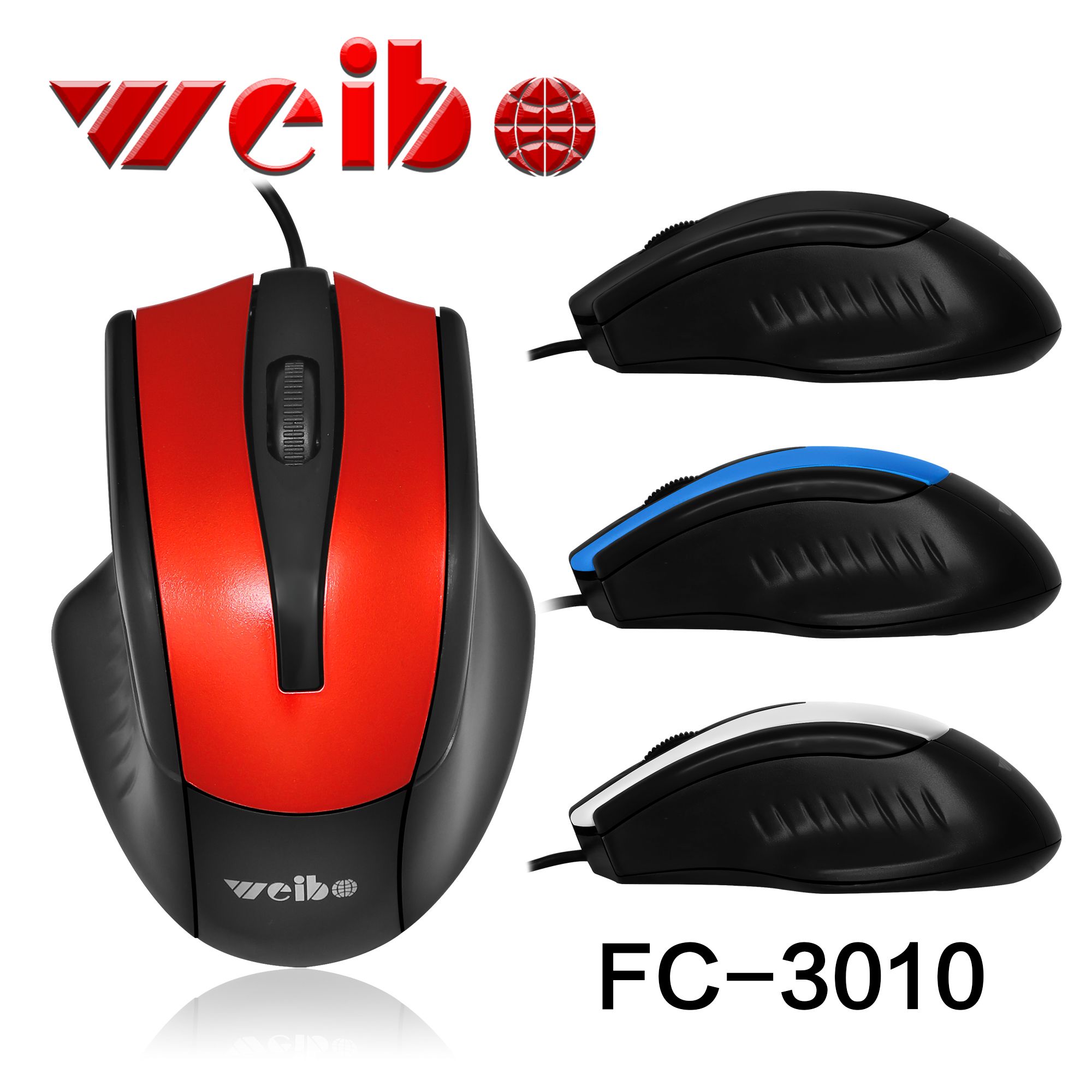 Optical Cable Mouse Weibo Weibo Fc-3010Usb Interface Manufacturers Direct Spot