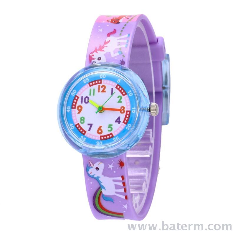 New best-selling compact, colorful digital printed strap children's watch cartoon student watch details Picture