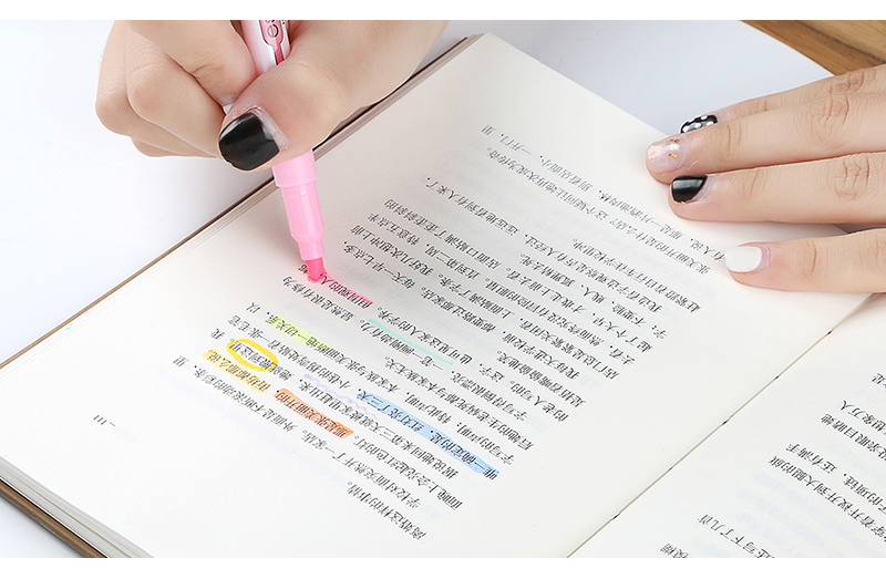 monami SOFT series highlighters 06017 from South Korea are student color marking pens for highlighting key points Specification image