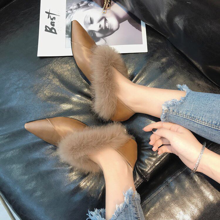 新款平底毛毛鞋产品图