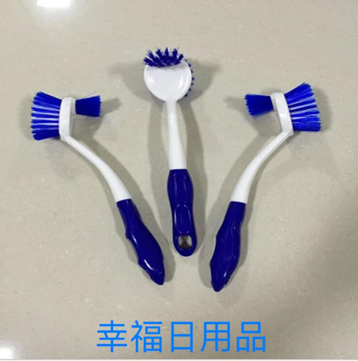 创意家居厨房清洁清洗塑料刷子 可挂带长柄塑料刷去油污洗锅刷