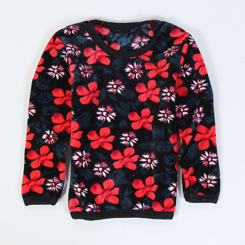 2018 Girls' Fleece Winter Edition Children's Korean Velvet Children's Clothing Thickened Double-sided fleece Big Kids Set New Style Specification image