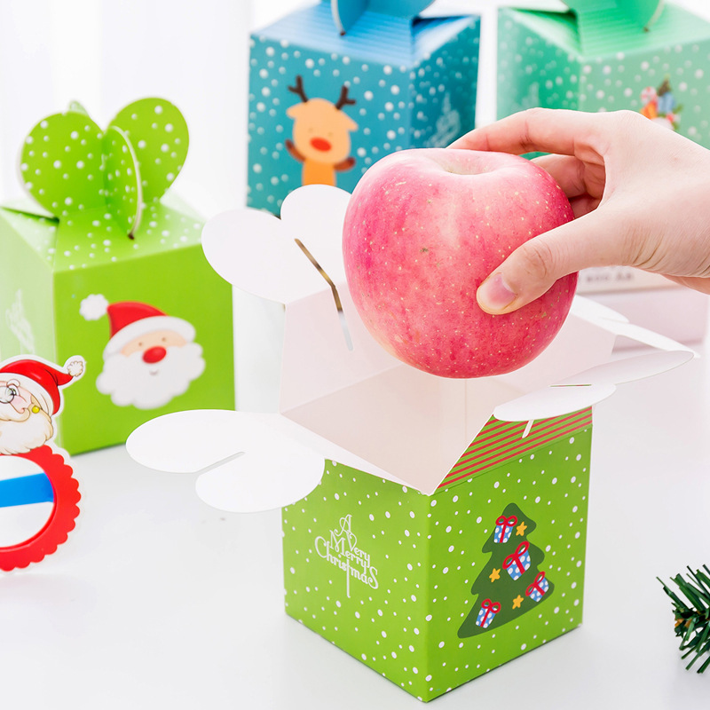 平安夜苹果包装盒 圣诞礼品盒大号平安果包装纸盒儿童礼品糖果盒细节图