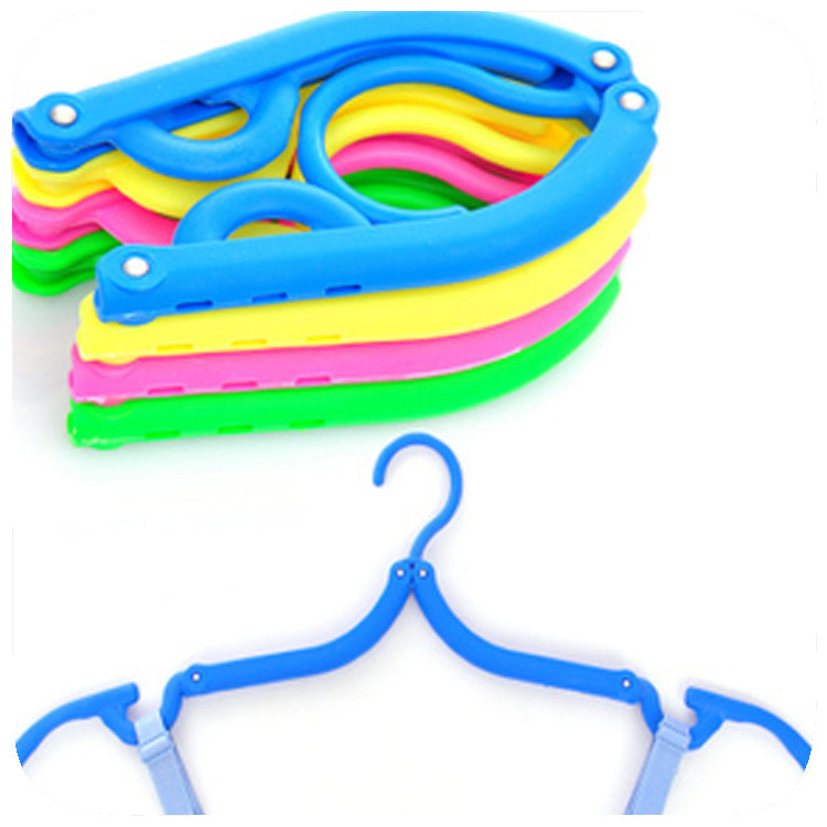 特价批发 旅行衣架 彩色旅游出差 折叠衣架 简易衣架 便携衣架1图